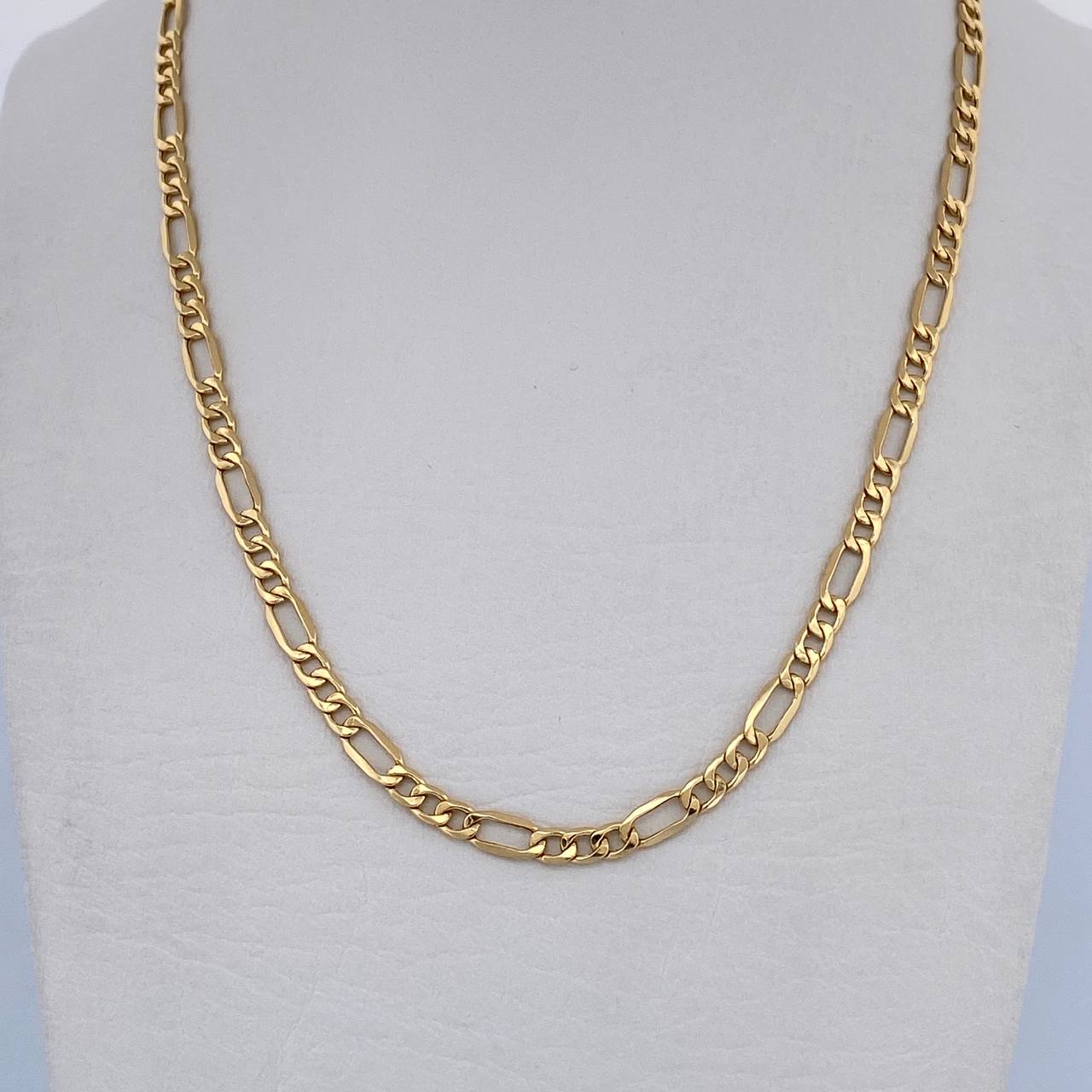 Cadena Figaro 4.1gr / 50.4cm / 3.1mm Oro Amarillo +0 18K $