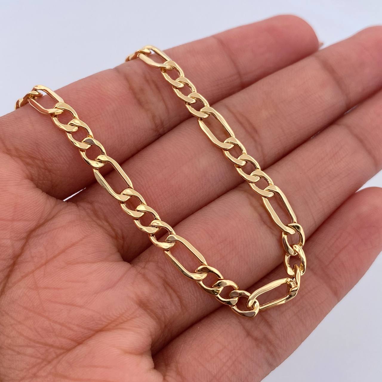 Pulso Figaro 4.2gr / 18.7cm / 4.9mm Oro Amarillo +0 18K &