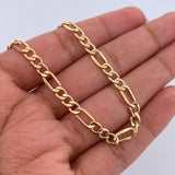 Pulso Figaro 2.85gr / 20.2cm / 3.9mm Oro Amarillo +1 18K &