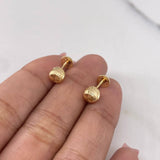 Topos Bola 0.8gr / 6mm Diamantadas Oro Amarillo 18K