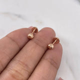 Topos Bola 0.5gr / 4mm Diamantadas Oro Rosa 18K &