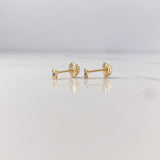 Topos Mariposa 0.45gr / Circon Azul Oro Amarillo 18K &