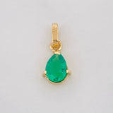 Dije Gota Esmeralda 40pts 0.75g / 1.5cm Oro Amarillo 18K