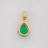 Dije Gota Esmeralda 40pts 0.75g / 1.5cm Oro Amarillo 18K