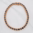 Pulso Tennis Diamantes Negros 5.2qts 22.45g / 19cm / 4.35mm Oro Rosa 18K