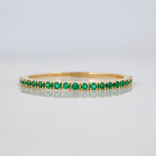 Anillo Churumbela Esmeraldas 15pts 1.05g / T7 Oro Amarillo 18K
