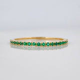 Anillo Churumbela Esmeraldas 15pts 1.05g / T7 Oro Amarillo 18K