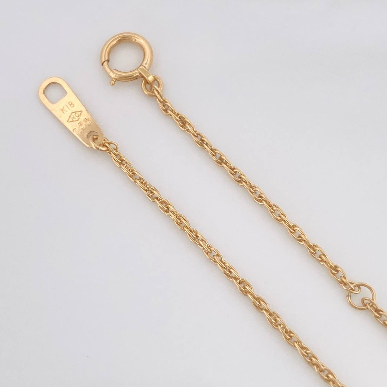 Cadena Singapur Moño Diamante 40pts 5g / 40cm / 1.24mm Oro Amarillo 18K