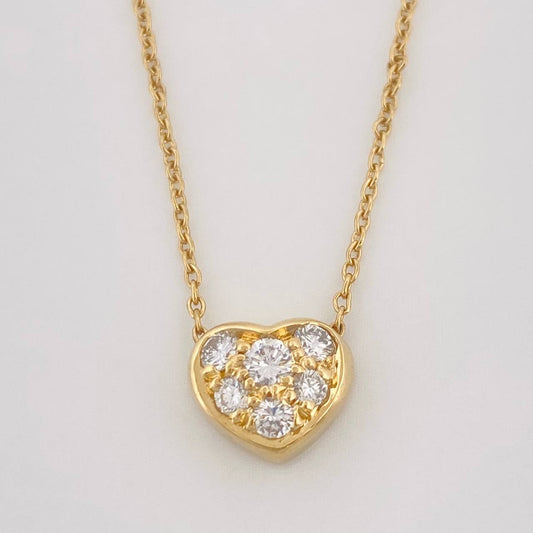 Cadena Rolo Corazon Diamante 12pts 2.55g / 40cm / 1mm Oro Amarillo 18K