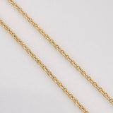Cadena Rolo Corazon Diamante 12pts 2.55g / 40cm / 1mm Oro Amarillo 18K