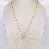 Cadena Rolo Corazon Diamante 12pts 2.55g / 40cm / 1mm Oro Amarillo 18K