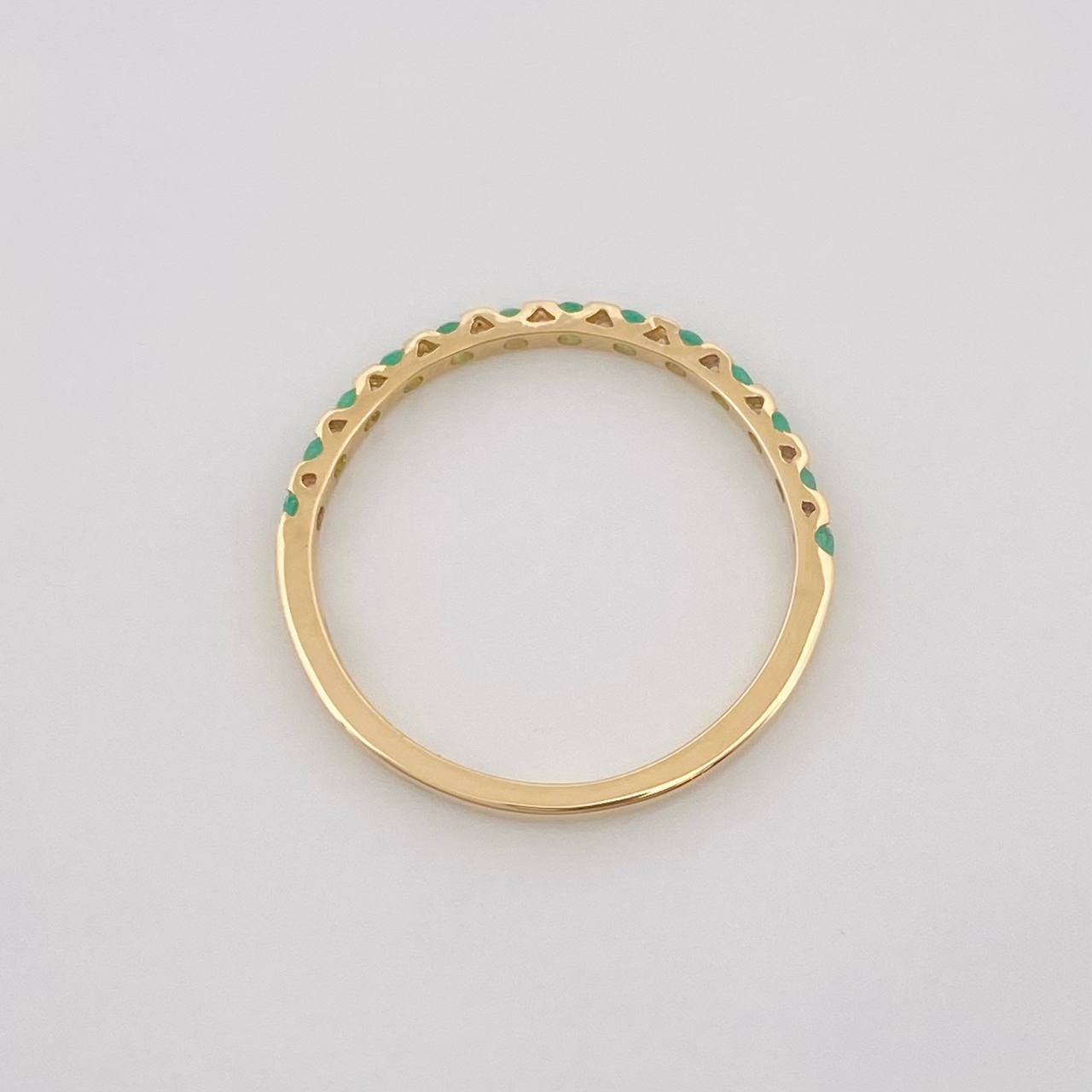 Anillo Churumbela Esmeraldas 14pts 1.1g / T6 Oro Amarillo 18K