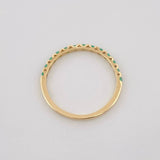 Anillo Churumbela Esmeraldas 14pts 1.1g / T6 Oro Amarillo 18K