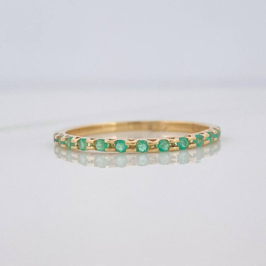 Anillo Churumbela Esmeraldas 14pts 1.1g / T6 Oro Amarillo 18K