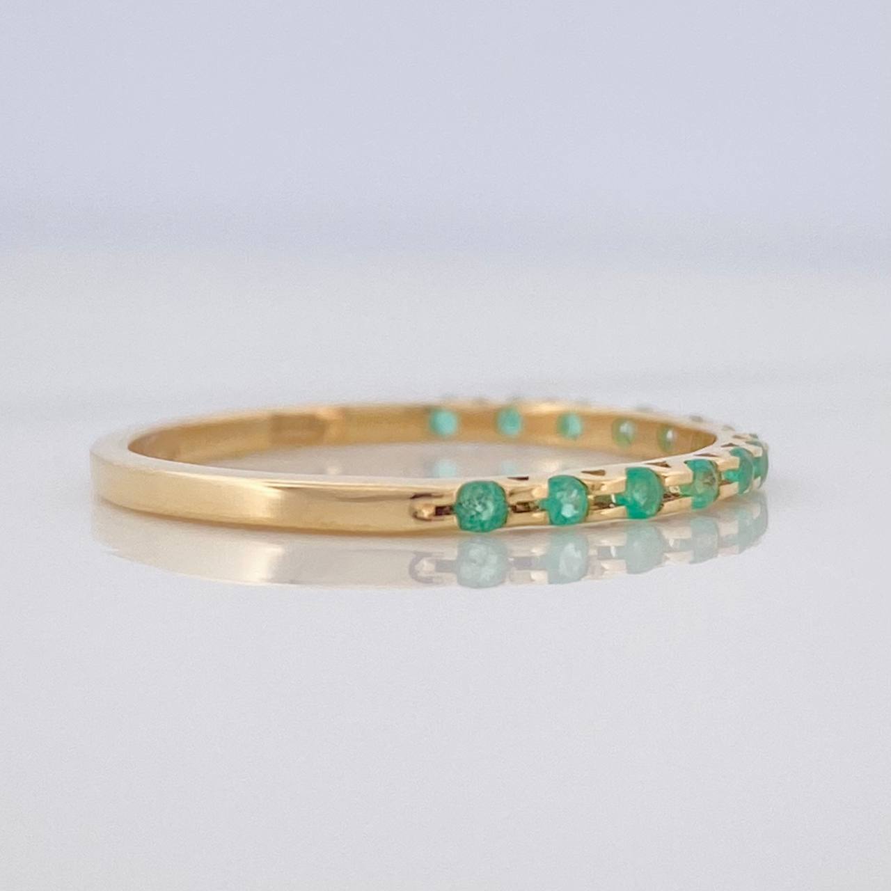 Anillo Churumbela Esmeraldas 14pts 1.1g / T6 Oro Amarillo 18K