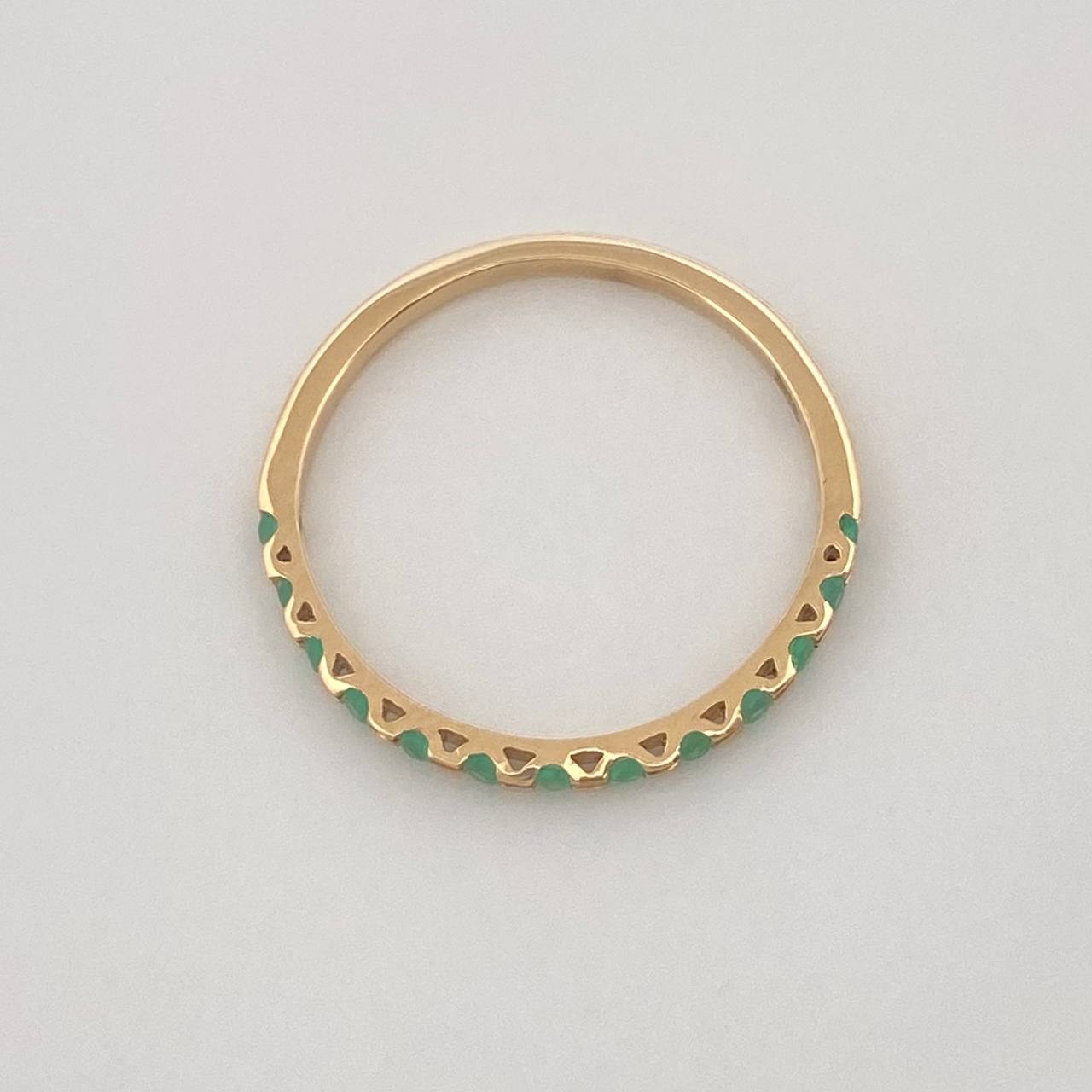 Anillo Churumbela Esmeraldas 14pts 1.1g / T6 Oro Amarillo 18K