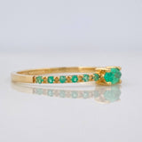 Anillo Churumbela Esmeraldas 29pts 1.4g / T7 Oro Amarillo 18K