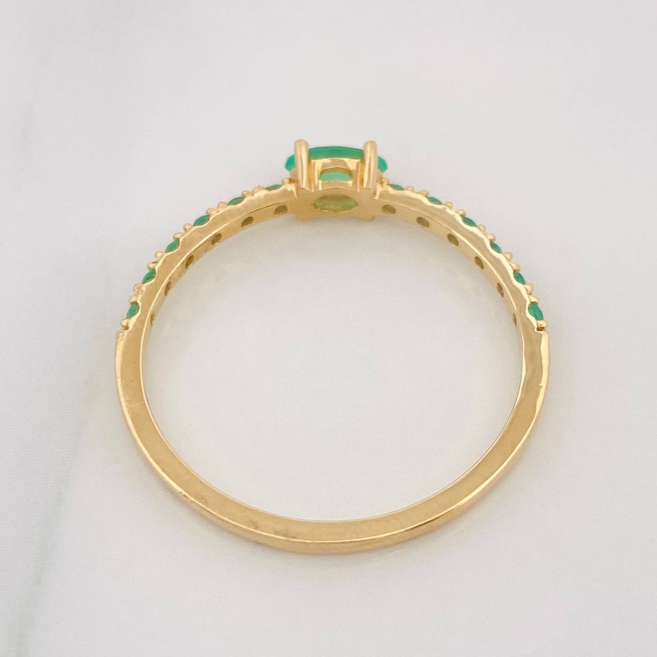 Anillo Churumbela Esmeraldas 29pts 1.4g / T7 Oro Amarillo 18K