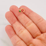 Piercing Helix Esmeralda 15pts 0.5g / 1cm Oro Amarillo 18K