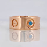 Anillo Tornillo Diamantes 12pts 13.15g / T9 1/4 Oro Rosa 18K