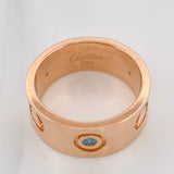 Anillo Tornillo Diamantes 12pts 13.15g / T9 1/4 Oro Rosa 18K