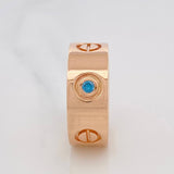 Anillo Tornillo Diamantes 12pts 13.15g / T9 1/4 Oro Rosa 18K
