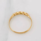 Anillo Churumbela Hoja Esmeraldas 30pts 1.65g / T9 Oro Amarillo 18K