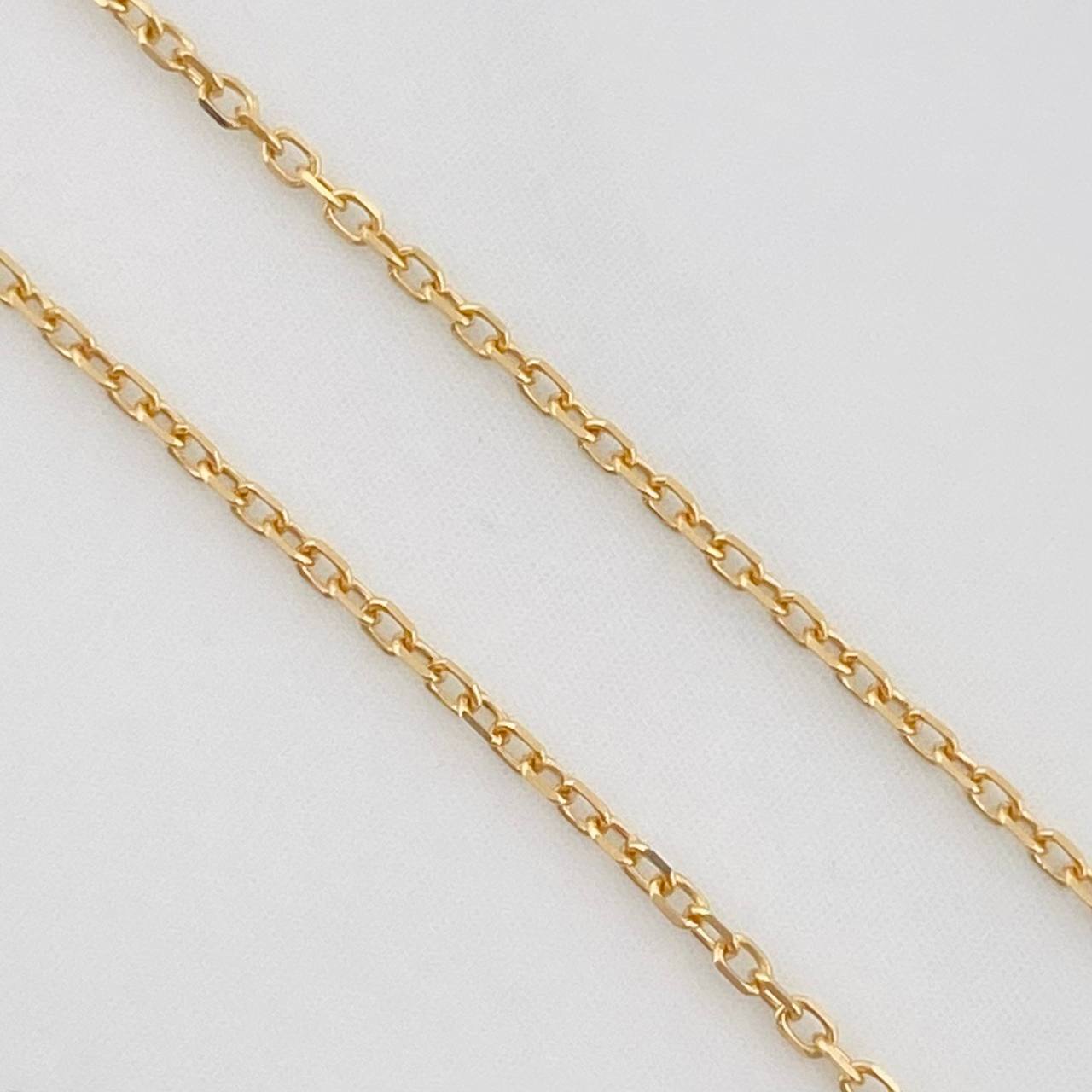 Set Cadena Aro Seguido + Dije Ojo Turco / 1.5g / 45cm Oro Amarillo 18K