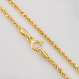 Set Cadena Lazo + Dije Virgen Maria / 2.6g / 50cm Oro Amarillo 18K