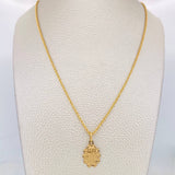 Set Cadena Lazo + Dije Virgen Maria / 2.6g / 50cm Oro Amarillo 18K