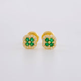 Topos Trebol Tupido 0.85g / 5.7mm Oro Amarillo 18K