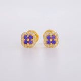 Topos Trebol Tupido 0.9g / 5.7mm Oro Amarillo 18K