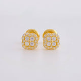 Topos Trebol Tupido 0.9g / 5.7mm Oro Amarillo 18K