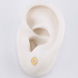 Topos Trebol Tupido 0.9g / 5.7mm Oro Amarillo 18K