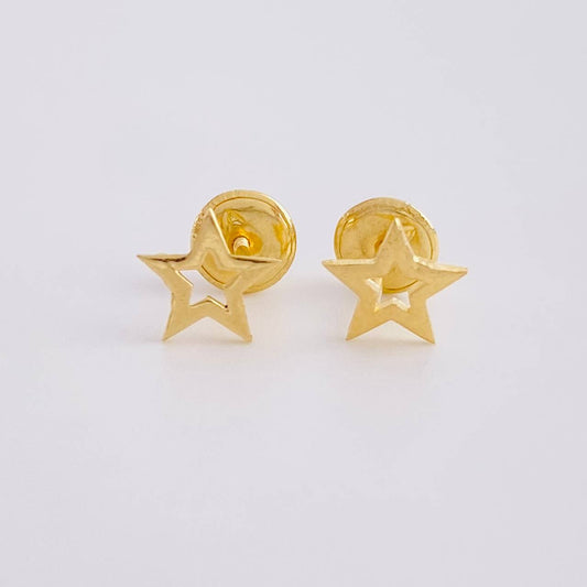 Topos Estrella Silueta 0.5g / 7mm Oro Amarillo 18K