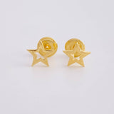 Topos Estrella Silueta 0.5g / 7mm Oro Amarillo 18K