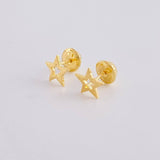 Topos Estrella Silueta 0.65g / 7mm Oro Amarillo 18K