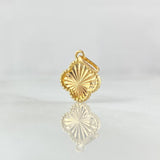 Dije Trebol 0.7gr / 1.6cm-Bordeado Diamantado Oro Amarillo Nac.Esp. 18K ©