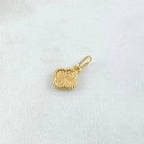 Dije Trebol 0.5gr / 1.5cm-Bordeado Diamantado Oro Amarillo Nac.Esp. 18K *