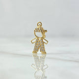 Dije Niño 1.15gr / 2.2cm / Circones Blancos  Oro Amarillo 18K ©