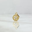 Dije Rustico 0.55gr / 1.4cm / Circon Blanco Oro Amarillo 18K ©