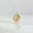 Dije Rustico 0.45gr / 1.3cm / Circon Blanco Oro Amarillo 18K *