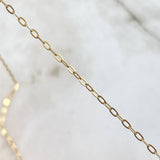 Cadena Aro Seguido Treból VCyA 4gr / 45cm / 1.5mm Onix Negro Punteado Oro Amarillo Nac.Esp. 18K ©