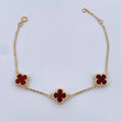 Pulso Trebol Aro Seguido 4.25gr / 18.9cm / 1.5mm Agatha Oro Amarillo Nac.Esp. 18K &