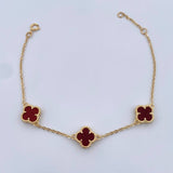 Pulso Trebol Aro Seguido 4.25gr / 18.9cm / 1.5mm Agatha Oro Amarillo Nac.Esp. 18K &