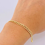 Pulso Cubano 4.1 g / 19.5 cm / 4 mm Oro Amarillo 18K
