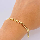 Pulso Cubano 2.95gr / 19.5cm / 4.2mm Oro Amarillo +1 18K