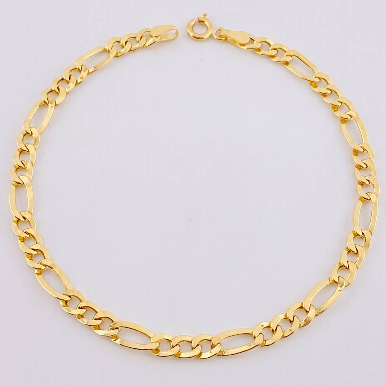 Pulso Figaro 2.4gr / 19.5cm / 4.5mm Oro Amarillo +1 18K