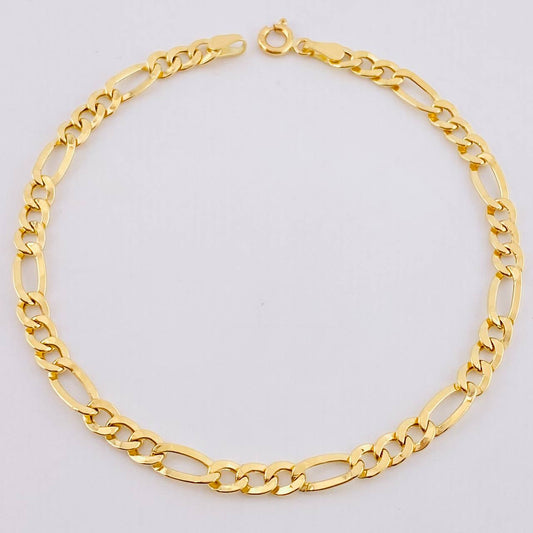 Pulso Figaro 2.4gr / 19.5cm / 4.5mm Oro Amarillo +1 18K