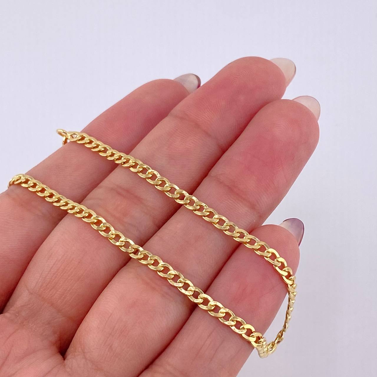 Pulso Cubano 1.15gr / 20.5cm / 2.45mm Oro Amarillo +1 18K